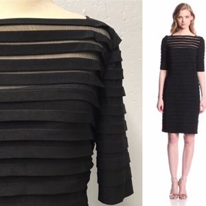 Adrianna Papell 12 Black Bandage Stretch Dress